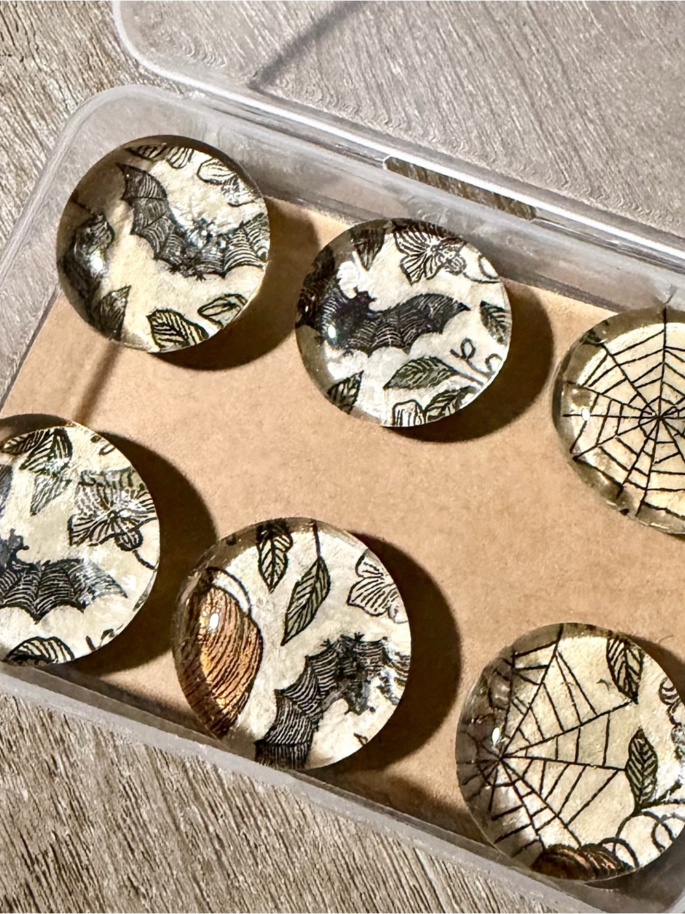 Halloween: Handmade Halloween Glass Magnets (Set of 6)